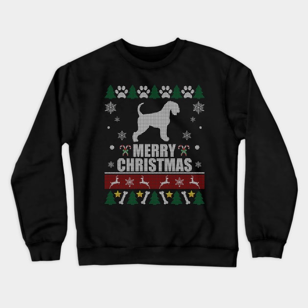Schnauzer Christmas Dog Crewneck Sweatshirt by Sleazoid